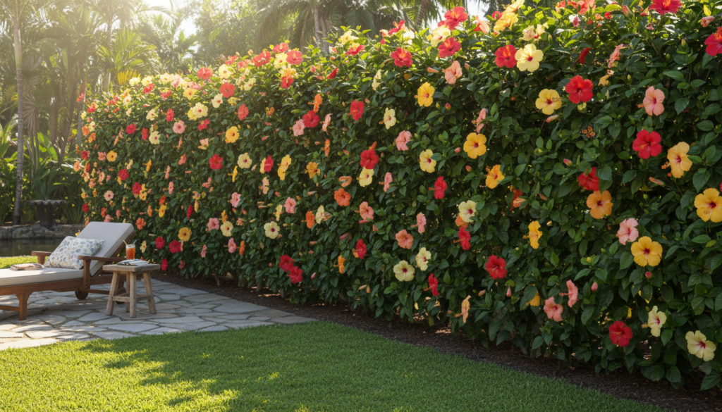 Hibiscus Hedges for Privacy with a Tropical Touch