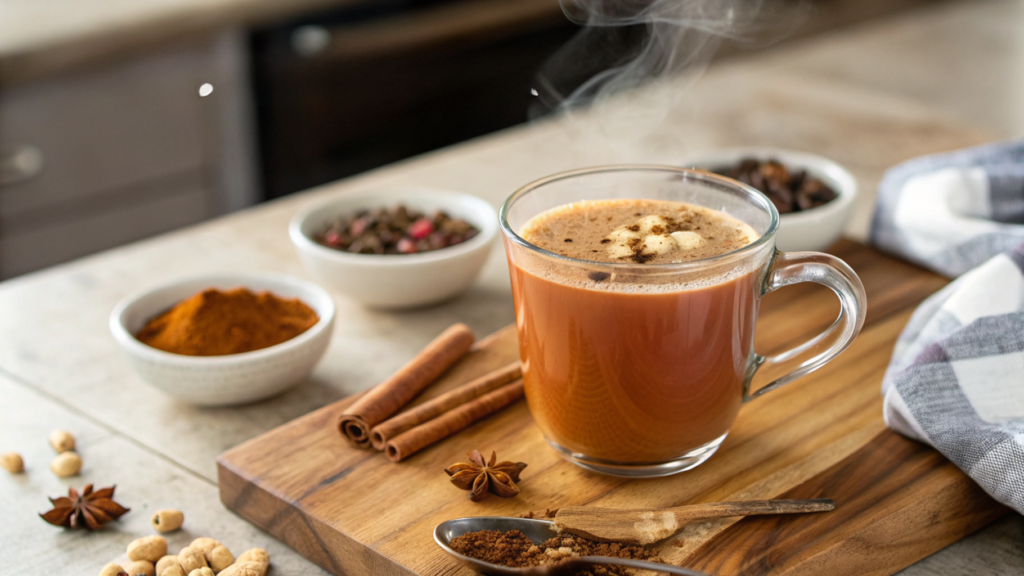 Hot Maple Chai With Real Spices