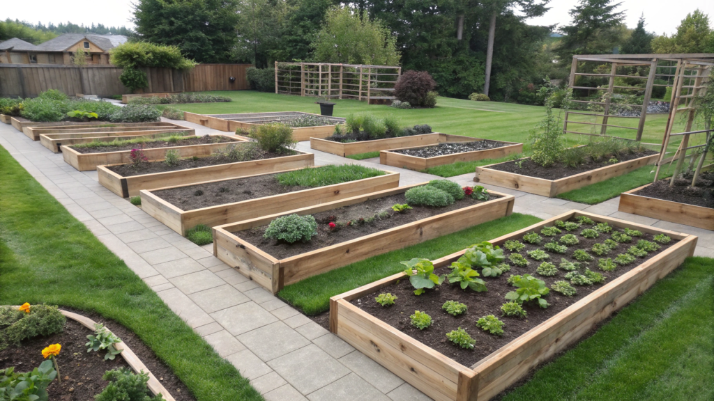 Raised Bed Islands for Large Spaces