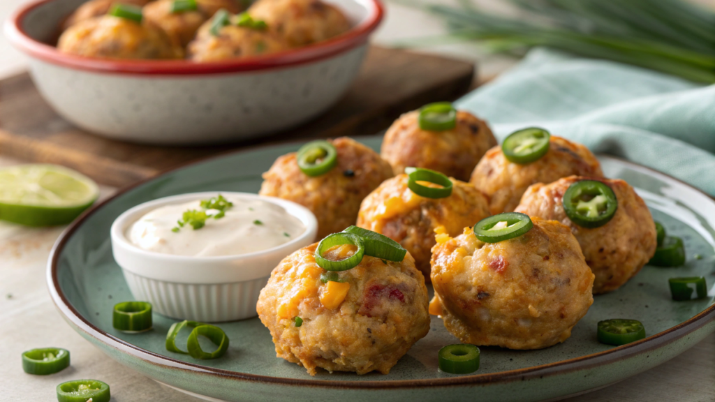 Spicy Jalapeño Cream Cheese Sausage Balls