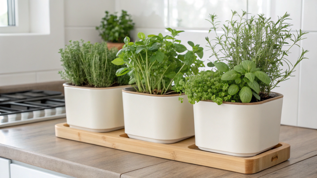 Modern Minimalist Indoor Herb Displays
