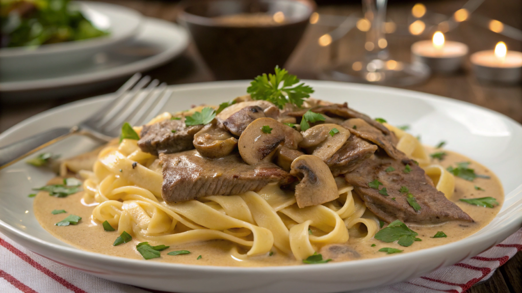 Classic Beef Stroganoff with a Modern Creamy Twist