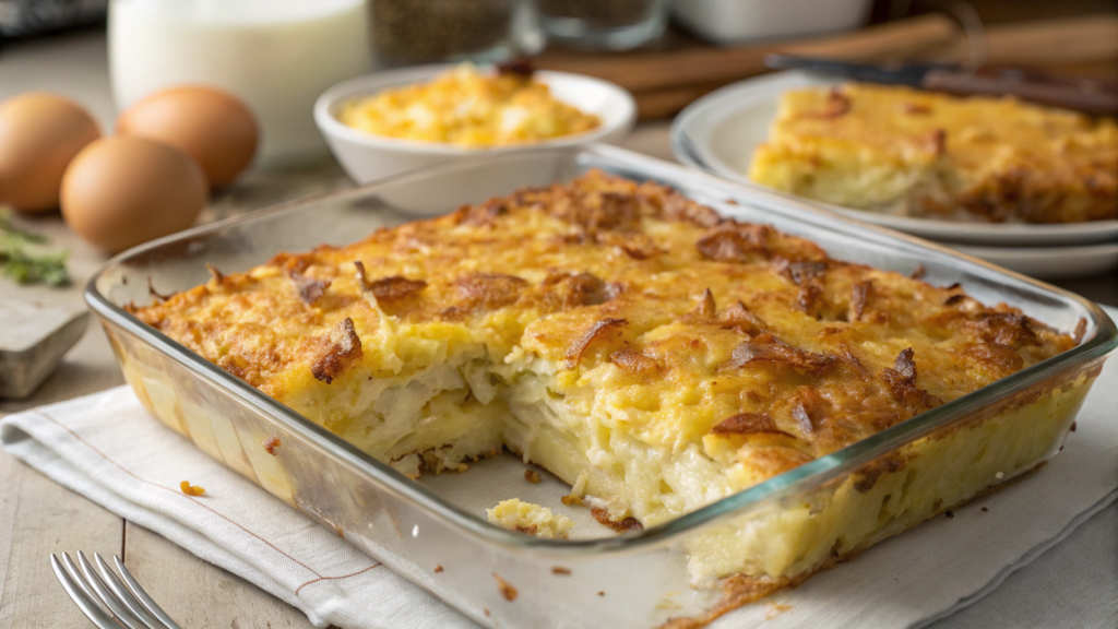 Cheesy hashbrown breakfast casserole