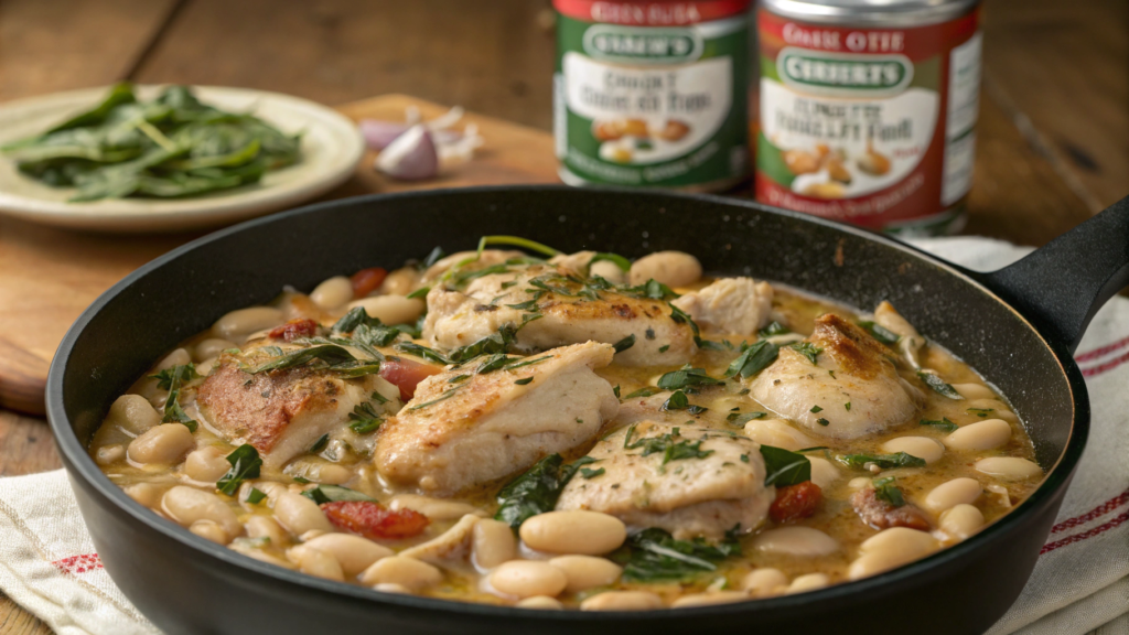 Creamy white bean & chicken skillet (no cream)