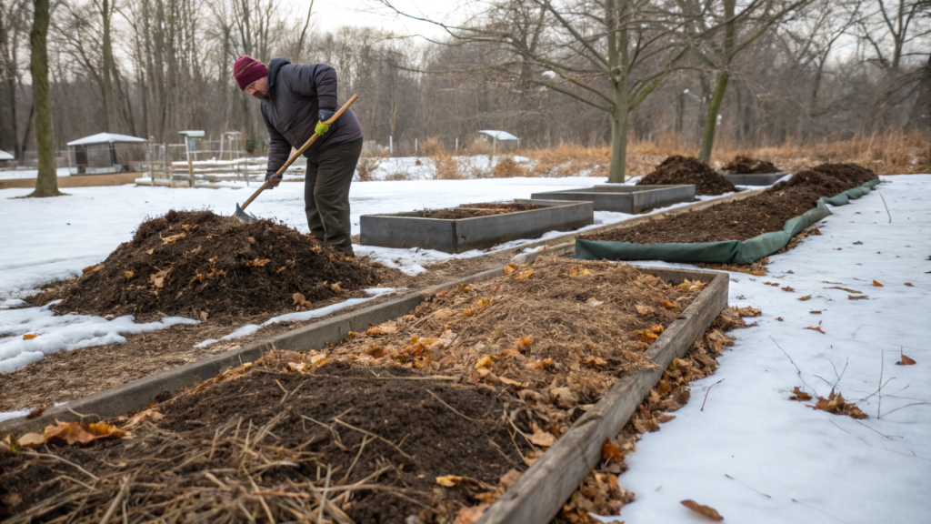 Preparing soil in cold weather for maximum spring nutrition