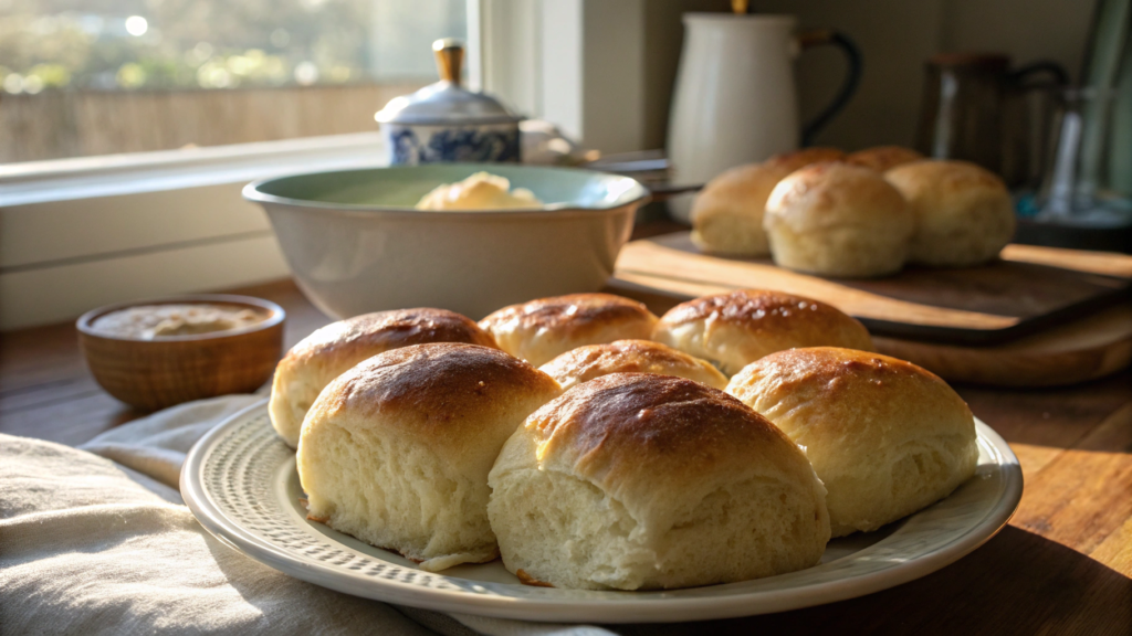 Lazy Sunday no-knead rolls