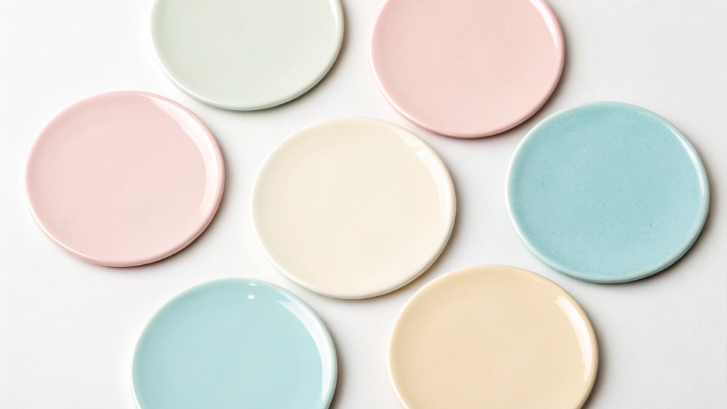 Minimalist Pastel Glazed Circles