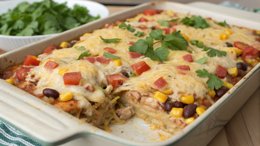 Tex-Mex baked chicken casserole that feeds everyone