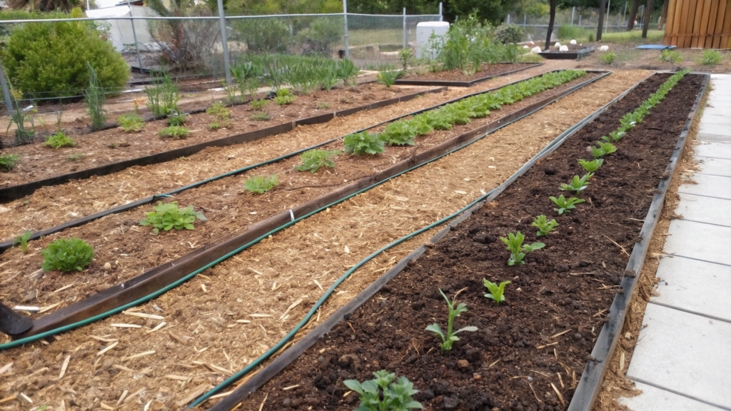 The Mistake Proof Watering Layout With Soaker Lines and Mulch