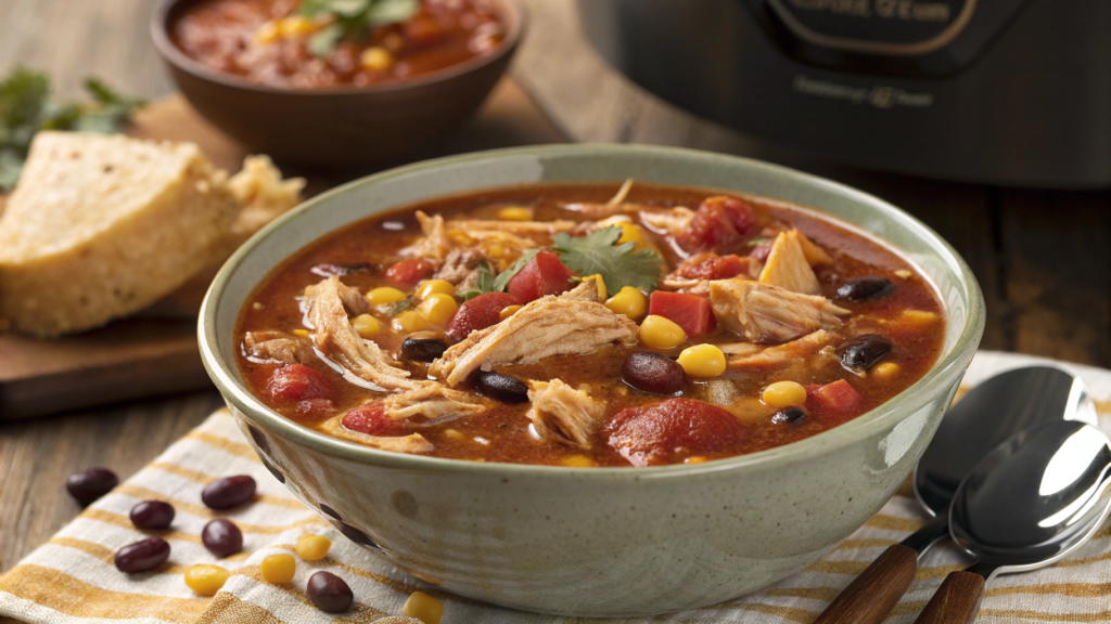 Slow cooker chicken enchilada soup