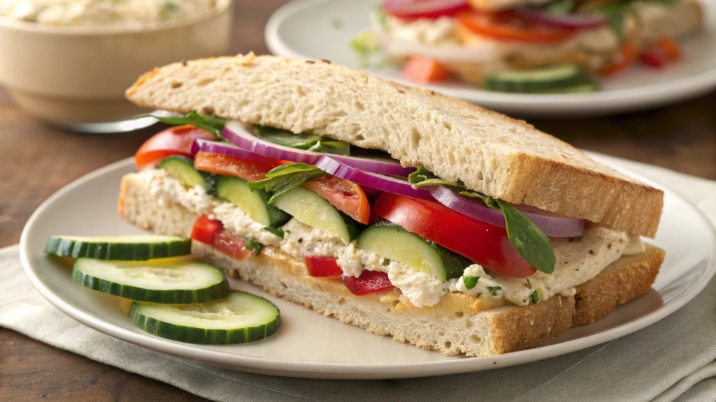 Panera Mediterranean Veggie Sandwich With Extra Hummus