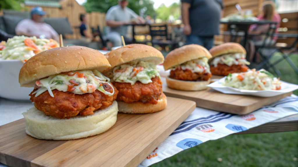 Buffalo Chicken Sliders with Ranch Slaw for Game Day Crowds