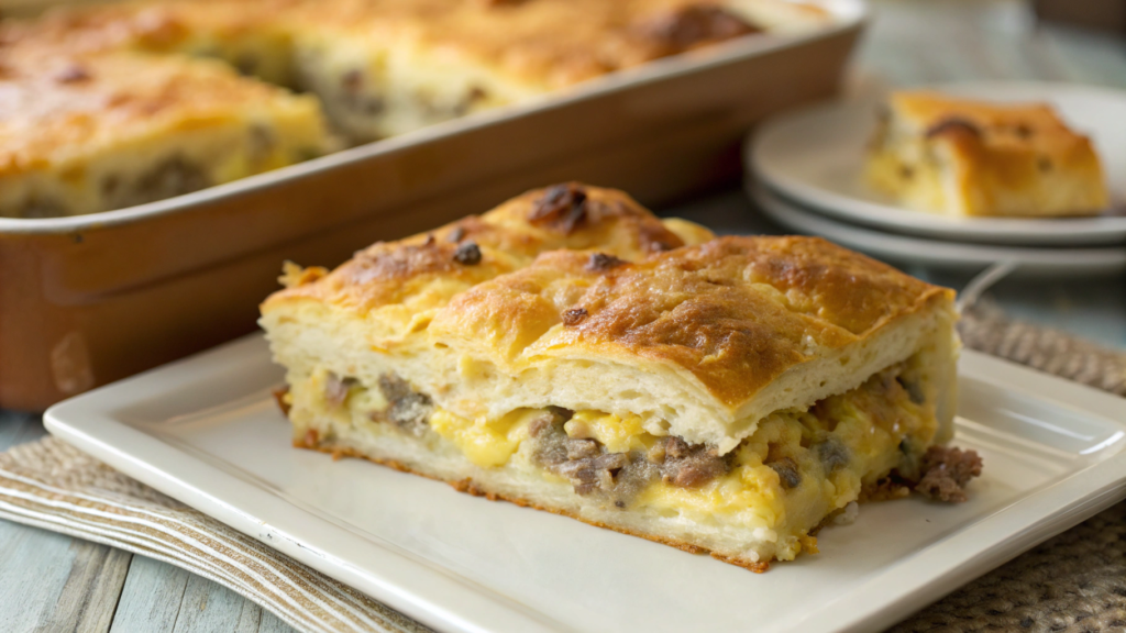 Crescent roll breakfast layers