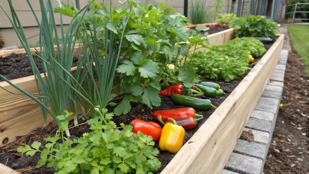 The Salsa Bed Plan With Peppers, Cilantro, and Onions