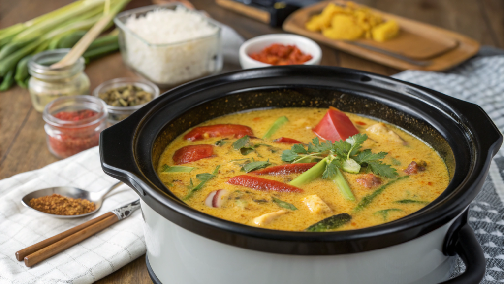 Crockpot thai lemongrass curry soup