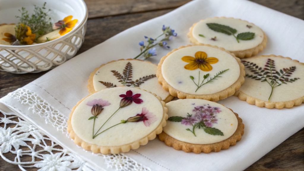 Pressed Flower Vanilla Sugar Discs