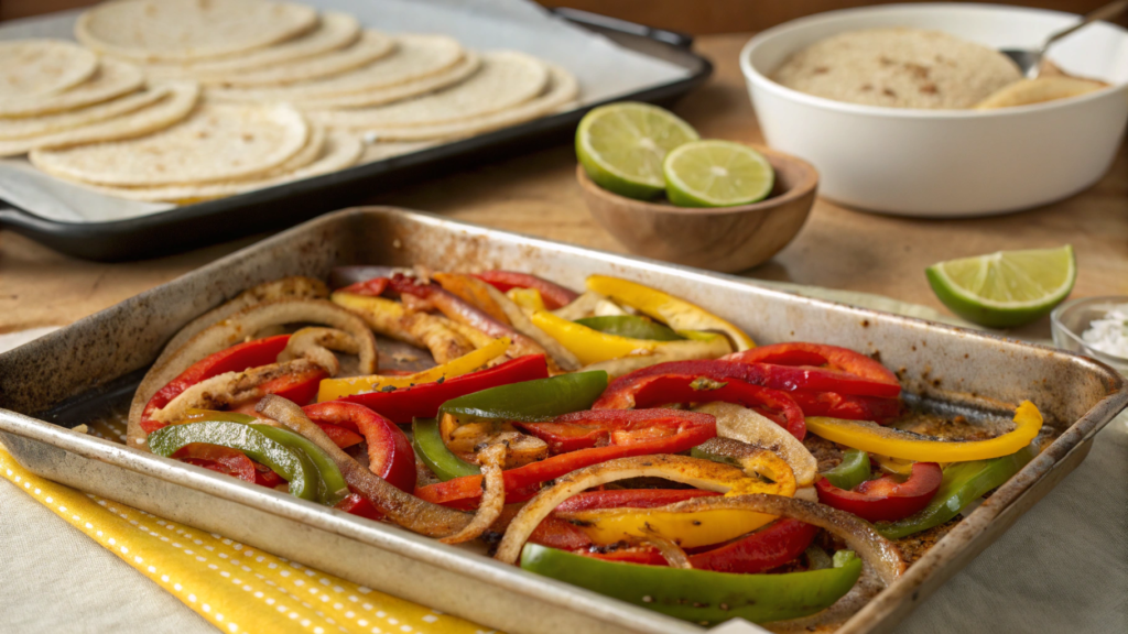 Sheet Pan Peppers and Onions for Quick Fajita Bowls