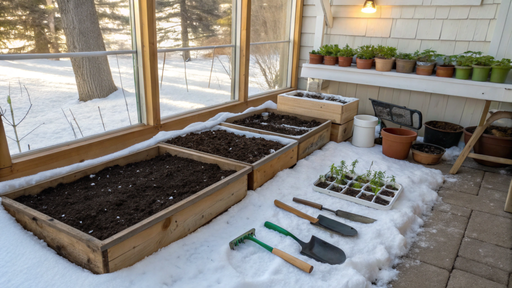 Winter garden planning for early blooms