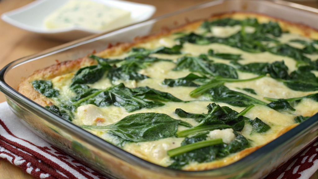 Spinach Feta Egg White Casserole