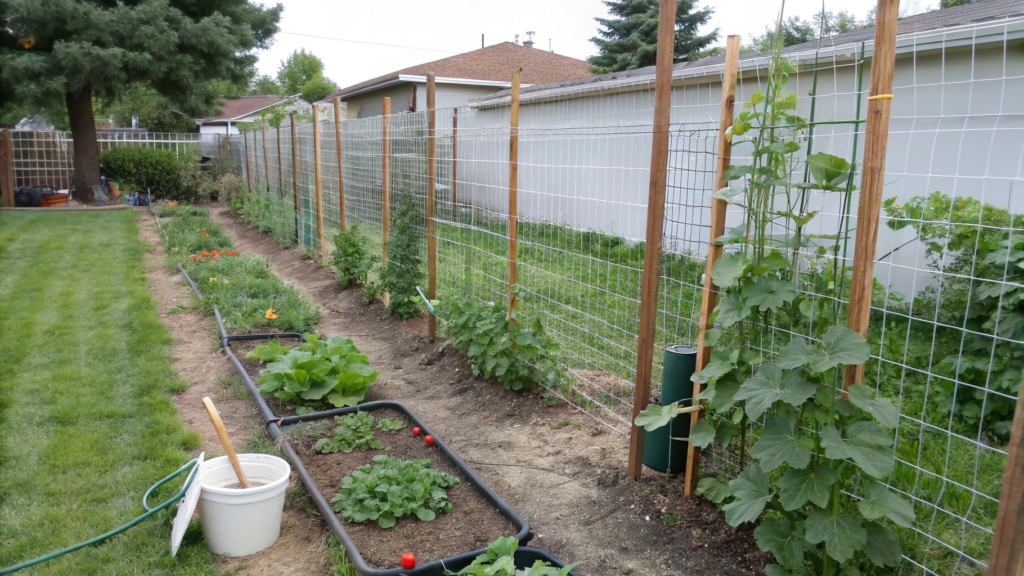 The Fence Line Vertical Plan Using Trellis Strips
