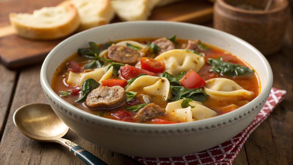 Easy italian sausage tortellini soup