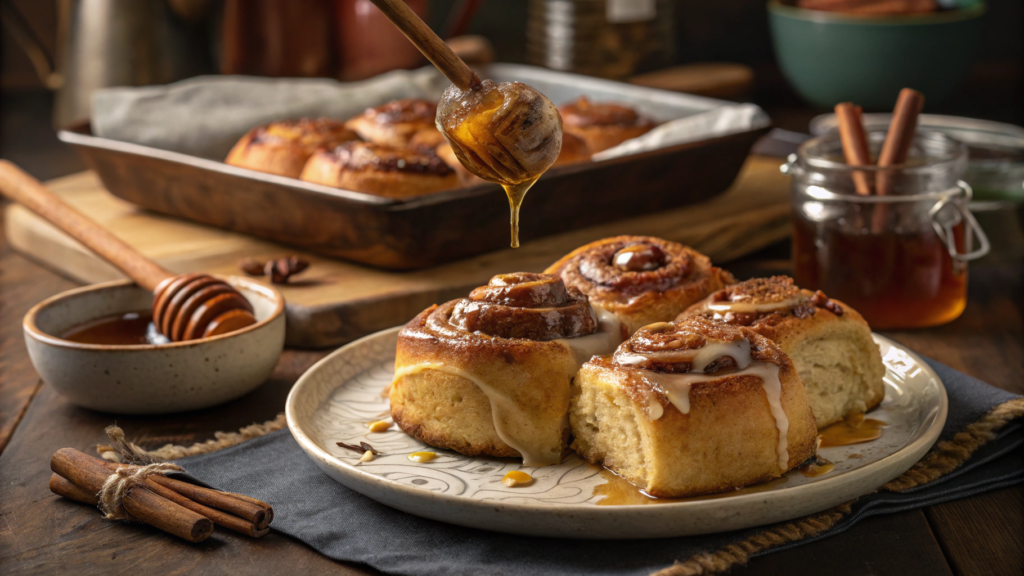 Nashville hot honey cinnamon rolls