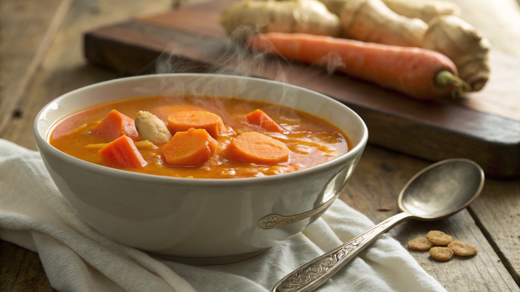 Simple Carrot and Ginger Wellness Soup