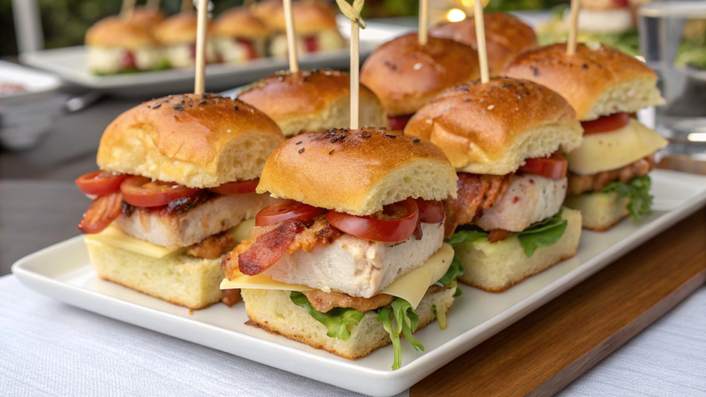 Turkey Club Sliders with Bacon and Honey Mustard Mayo