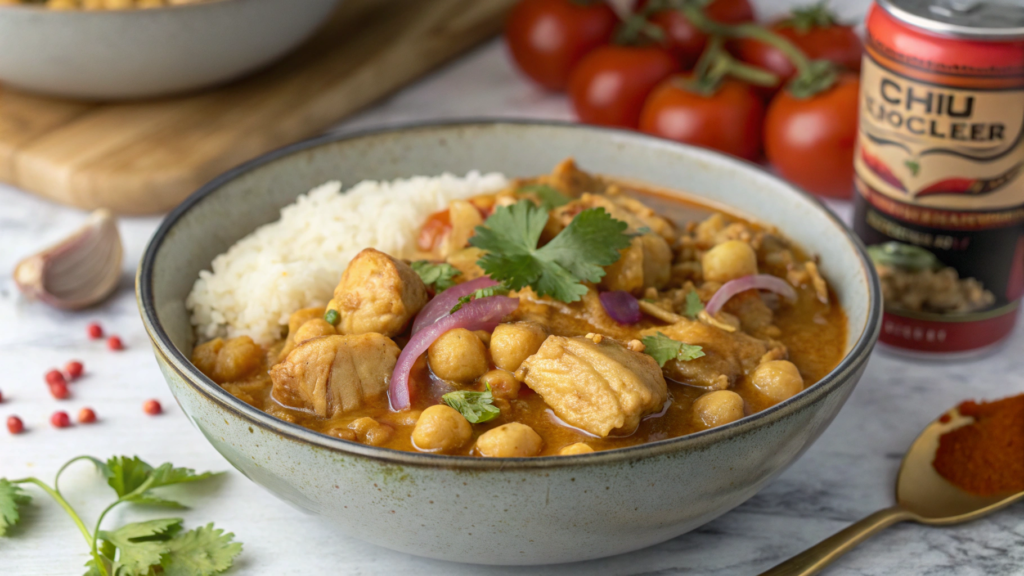 Cozy chicken & chickpea curry (no dairy needed)