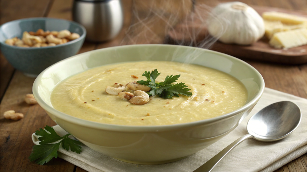 Creamy Cauliflower and Cashew Soup
