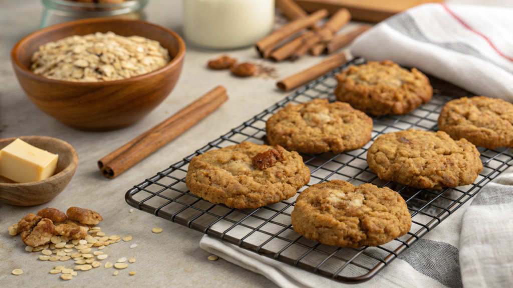 Baked Spiced Oatmeal Cookies with Brown Butter