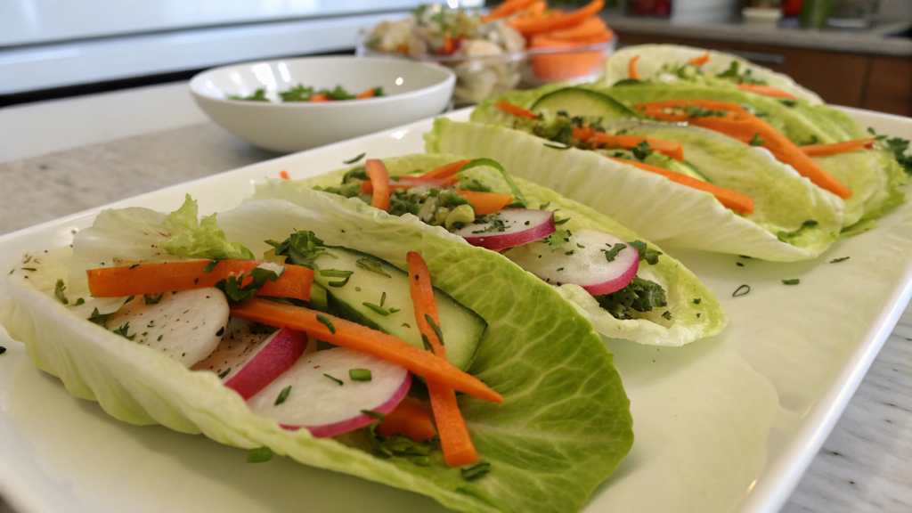 Lettuce Wraps With Quick Pickled Veggies