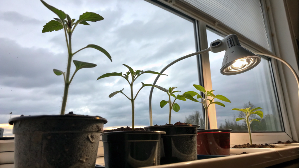 Using light strategically for seedlings in winter