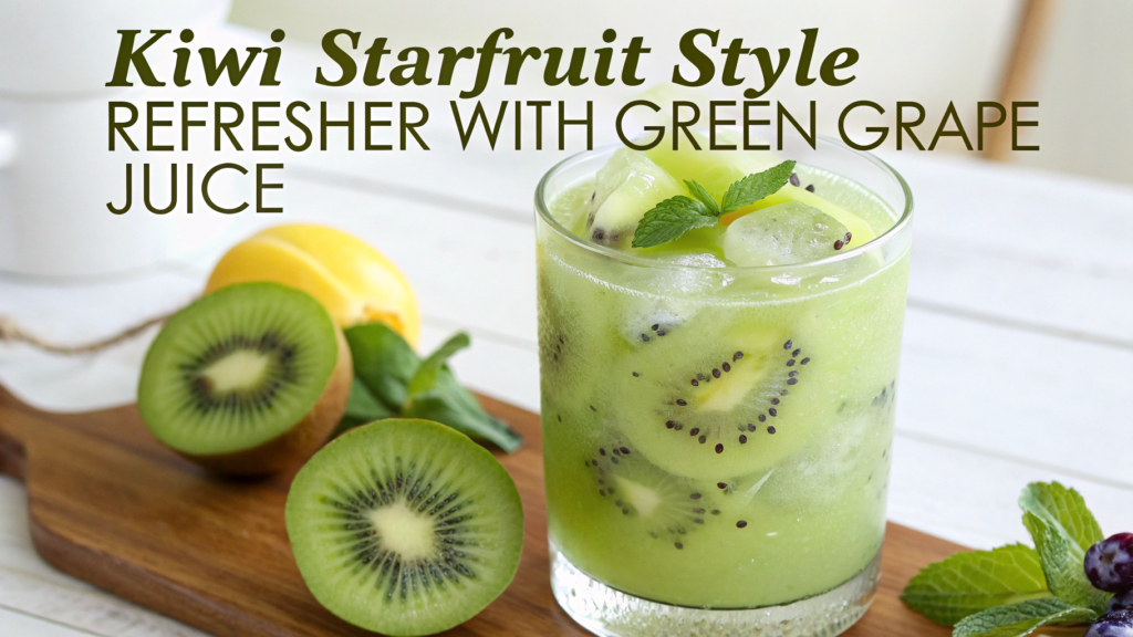 Kiwi Starfruit Style Refresher With Green Grape Juice