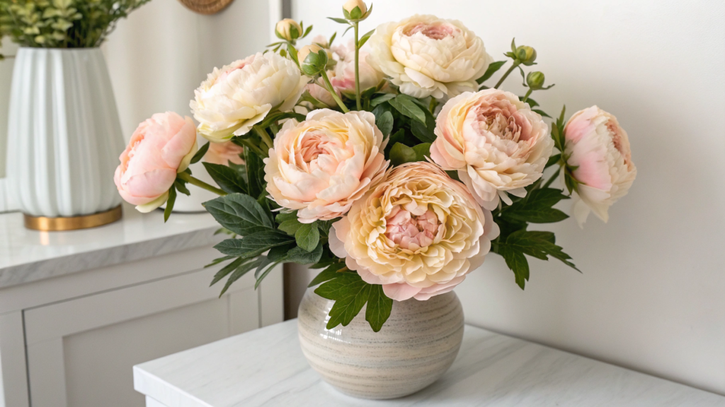Silk Peony Arrangement for Allergy Friendly Homes