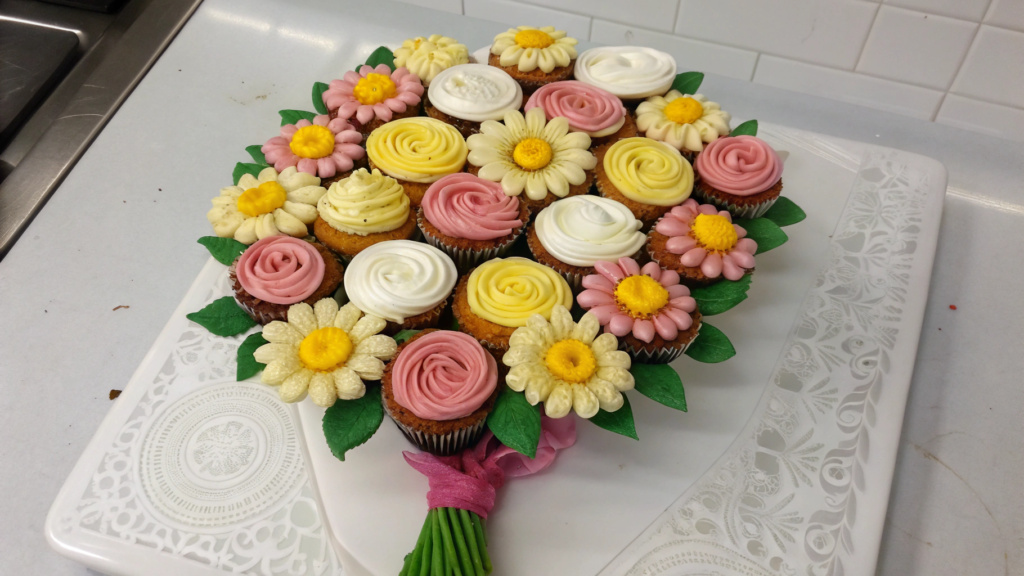 Wildflower Cupcake Bouquet Pull Apart Cake