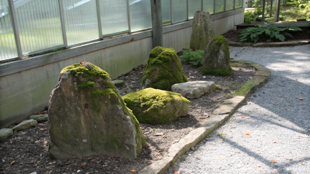 Mossy Hypertufa Rock Cluster Accents