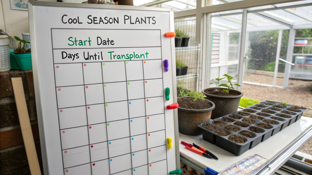 Seed Starting Schedule For Cool Season Greens And Brassicas