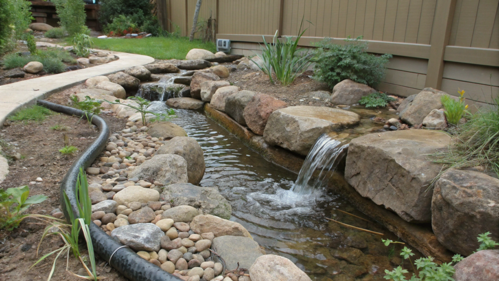 Rocky River Hypertufa Water Feature Channel