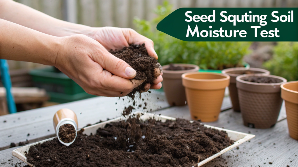 Seed Starting Soil Moisture Test Using The Squeeze Method
