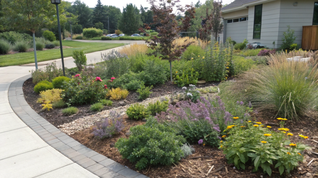 Full Sun Perennial Bed With Three Plant Formula