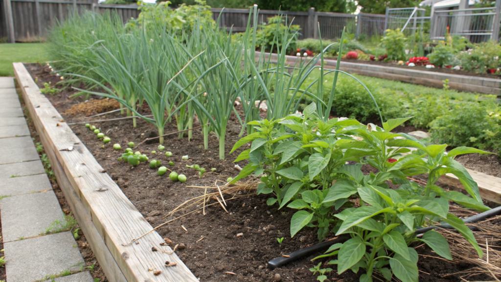 Pepper and Onion Edge Planting for Fewer Leaf Pests