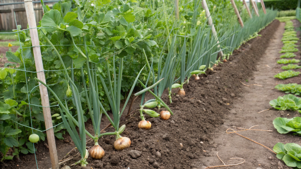 Planting Onions Next to Beans and Peas