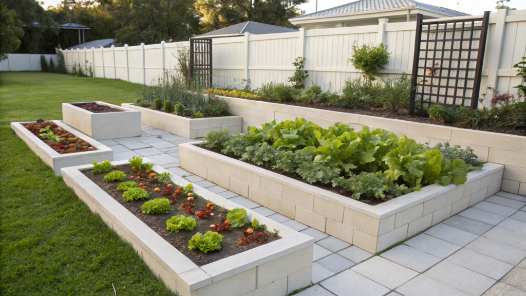 Edible Front Yard With Raised Vegetable Beds