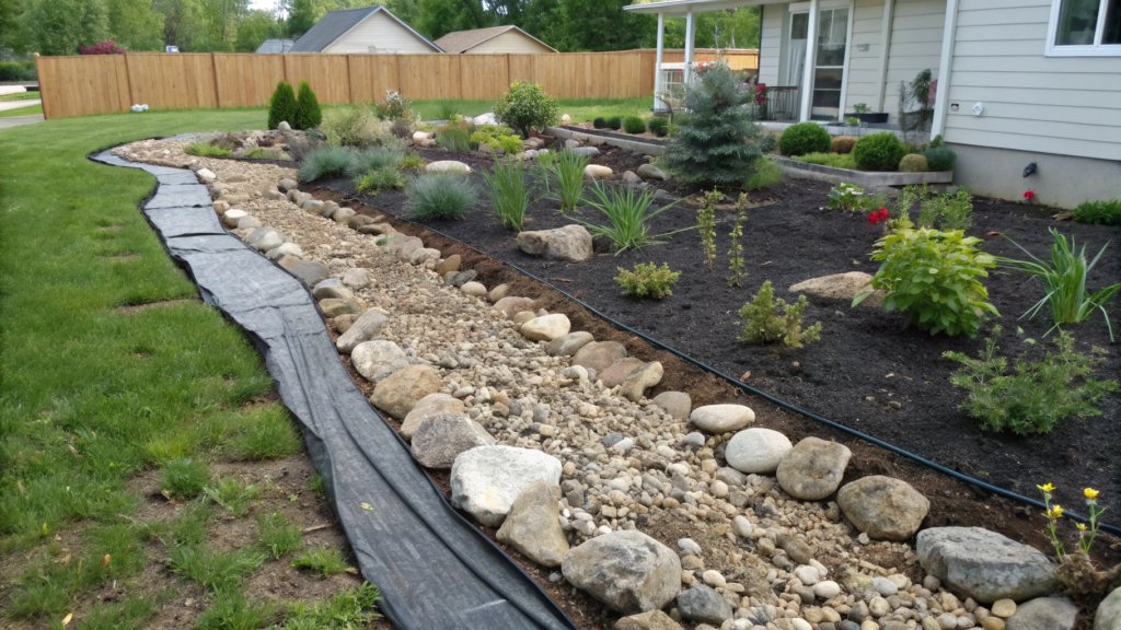 Rock Mulch Zones That Cut Weeding Drastically