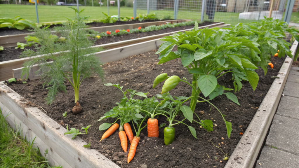 Carrot and Pepper Underplanting That Uses Empty Soil Space