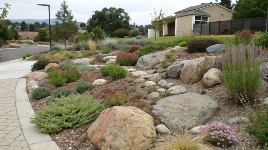 Low Water Rock Garden With Drought Tough Perennials