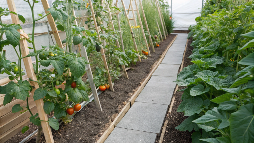 Cucumber and Tomato Separation Rule That Prevents Crowding
