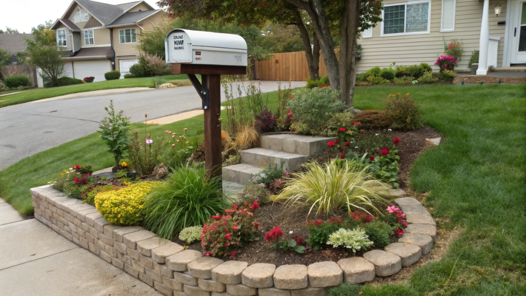 Mailbox Mini Garden With Layered Heights