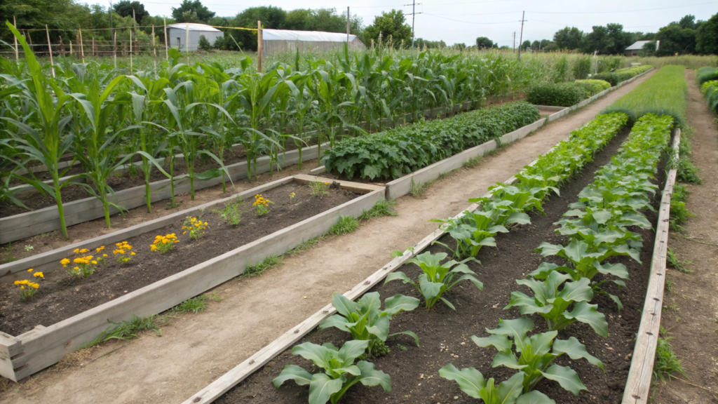 Corn and Squash Layout That Still Lets You Water Easily